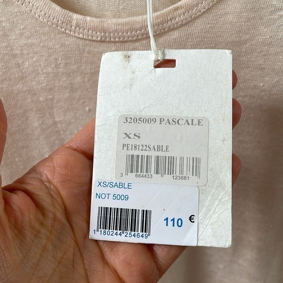 NWT Notshy the hottest cashmere linen maxi dress beach cover, peach cream XS - Picture 8 of 12